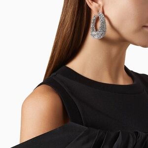 Alexander McQueen Molton Crystal Pave Earrings